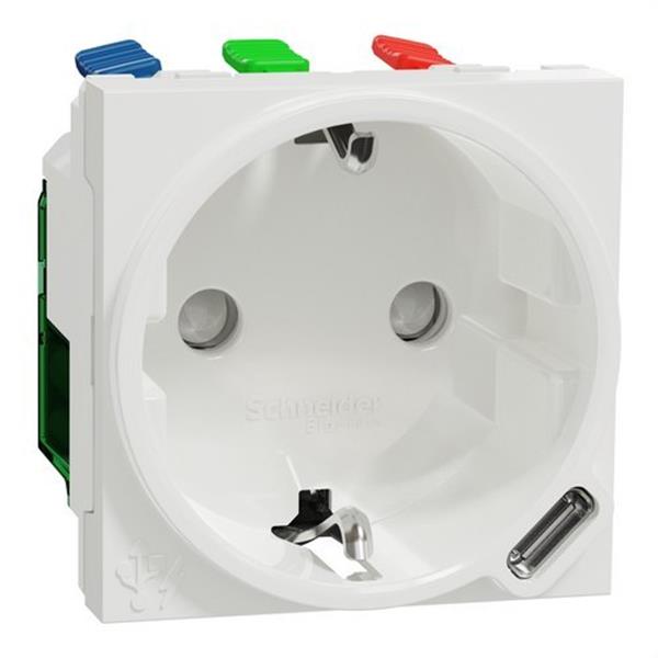 SCHNEIDER ELECTRIC NU301718 Toma de corriente alemana + USB C 10,5W blanco