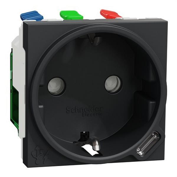 SCHNEIDER ELECTRIC NU301754 Toma de corriente alemana + USB C 10,5W antracita