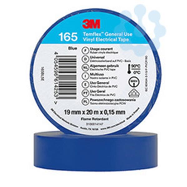 3M ELECTRICOS 165AZ20 Cinta Temflex 165 19mm x 20m azul