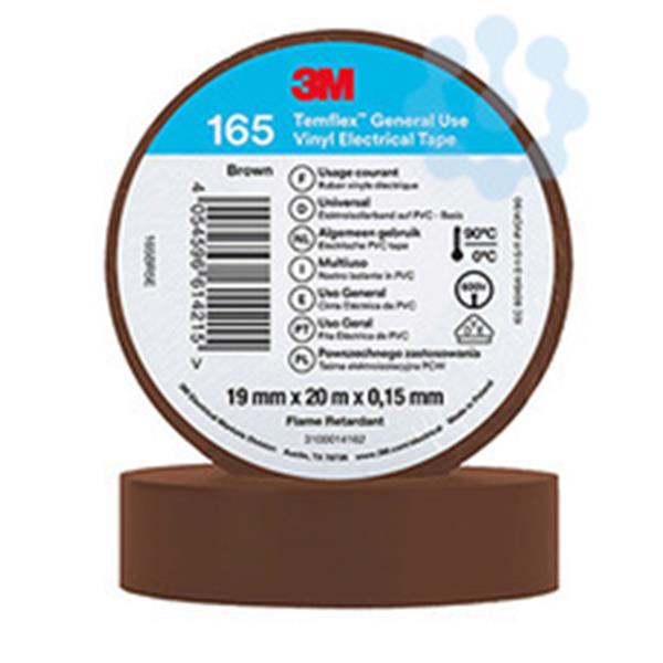 3M ELECTRICOS 165MA20 Cinta Temflex 165 19mm x 20m marrón