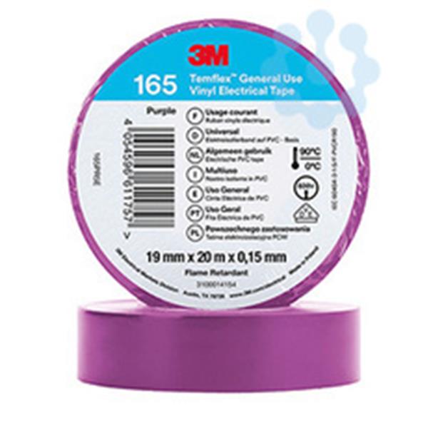 3M ELECTRICOS 165VI20 Cinta Temflex 165 19mm x 20m violeta