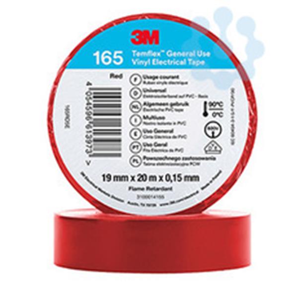 3M ELECTRICOS 165RO20 Cinta Temflex 165 19mm x 20m rojo