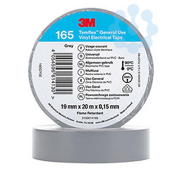 3M ELECTRICOS 165GR20 Cinta Temflex 165 19mm x 20m gris