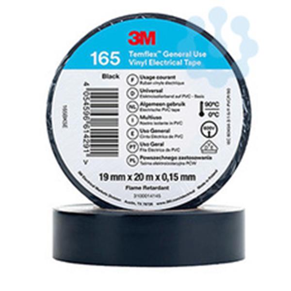 3M ELECTRICOS 165NE20 Cinta Temflex 165 19mm x 20m negro