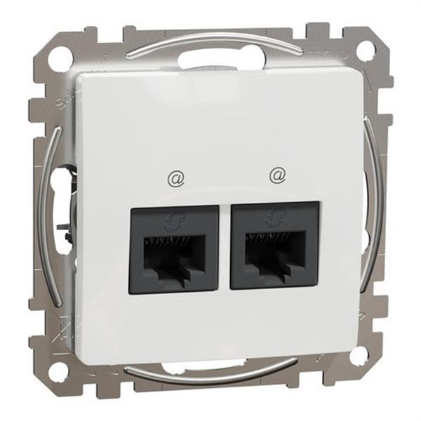 SCHNEIDER ELECTRIC SDD111462 Conector RJ45 doble CAT6 UTP blanco