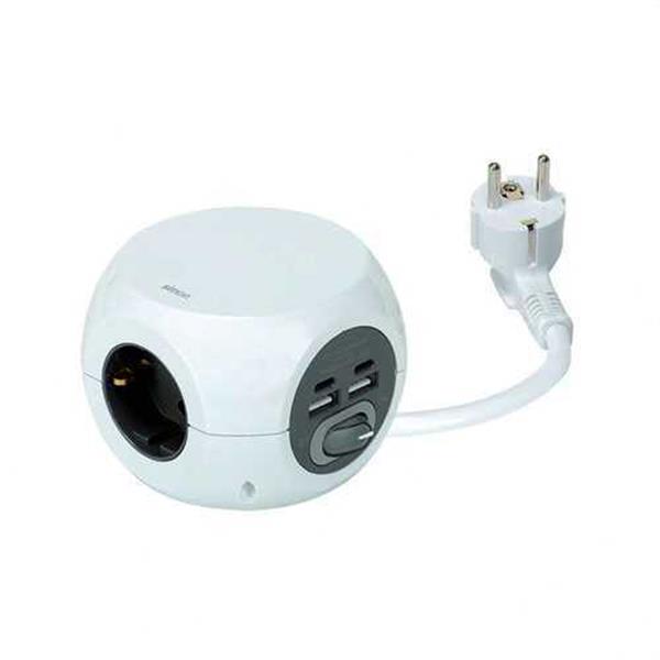 SIMON BM516305 Base múltiple COMBIBALL con 3 tomas + 2 USB A + 2 USB C