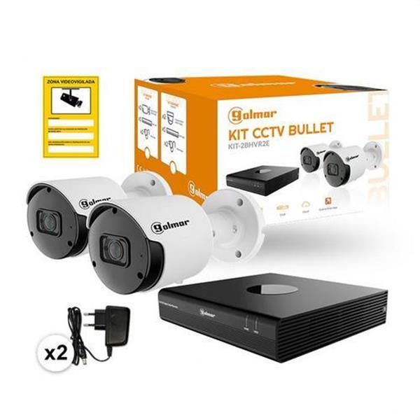 GOLMAR 31600907 Kit 2BHVR2E con DVR y 2 Bullet AOC 230x215x47mm