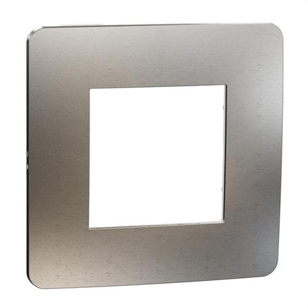SCHNEIDER ELECTRIC NU280255M Marco 1 elemento Studio metal aluminio blanco