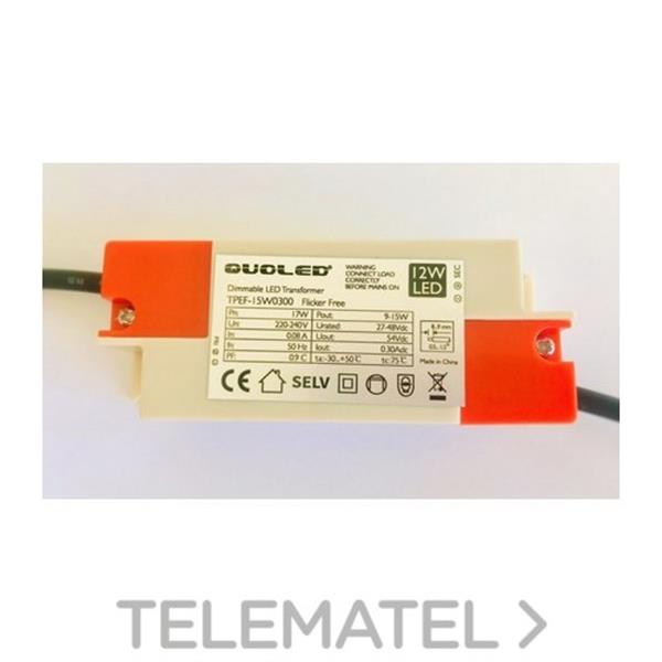 QUOLED 018-12W-1 Driver regulable DE 12W-15W para downlight