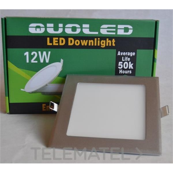 QUOLED 0011-12W-222 DOWNLIGHTS EMP.CUADRADO CROMADO MATE LED 12W 4000 K