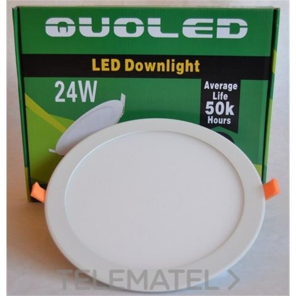 QUOLED 0011-24W-112 DOWNLIGHT LED 24W EMP. RED. BL. LUZ NEUTRA 4000 K