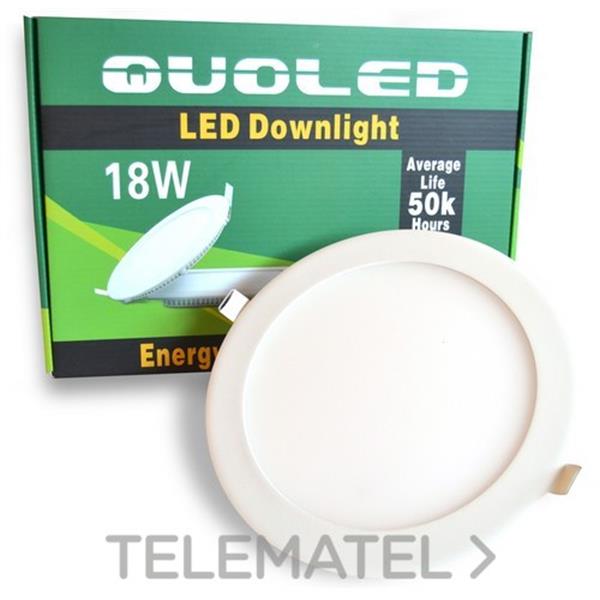QUOLED 0011-18W-113 DOWNLIGHT LED EXTRAPLANO 18W EMP.RED.BL.LUZ CALIDA 3500 K