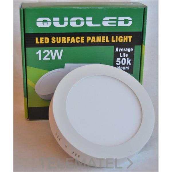 QUOLED 0012-12W-113 DOWNLIGHT LED 12W SUPERF.RED.BL. LUZ CALIDA 3500 K