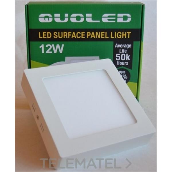 QUOLED 0012-12W-211 DOWNLIGHT LED 12W SUPERF.CUAD.BL. LUZ FRIA 5500 K