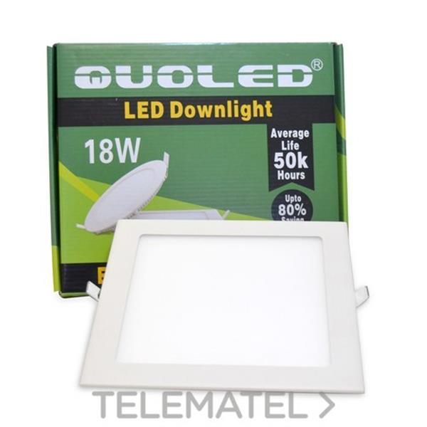QUOLED 0011-18W-211 DOWNLIGHT LED 18W EMP.CUAD.BL. LUZ FRIA 6000 K