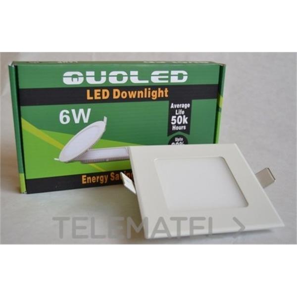 QUOLED 0011-6W-212 DOWNLIGHT LED 6W EMP.CUAD.BL. LUZ NEUTRA 4000 K