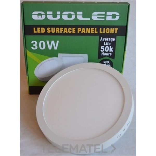 QUOLED 0012-30W-113 DOWNLIGHT LED 30W SUPERF. RED.BL. LUZ CALIDA 3500 K