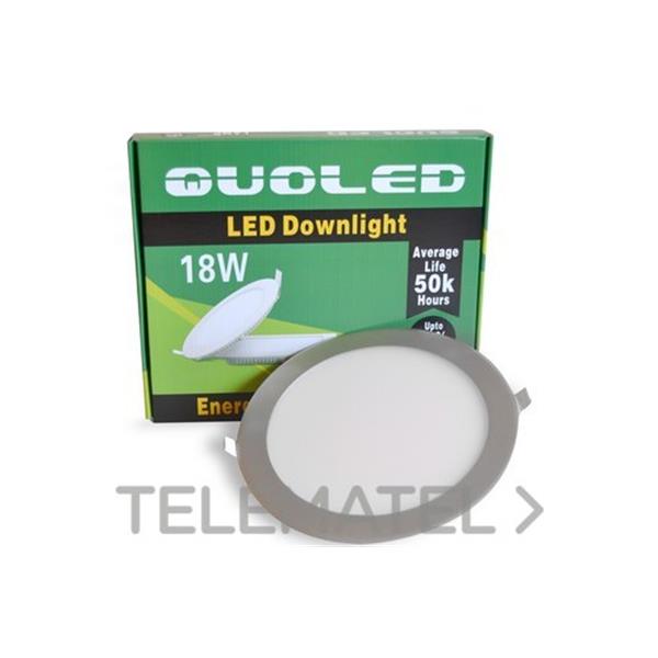 QUOLED 0011-18W-121 DOWNLIGHT LED EXTRAPLANO 18W EMP.RED. CROMO MATE LUZ FRIA 6000 K