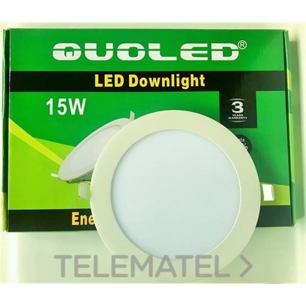 QUOLED 0011-15W-113 DOWNLIGHT LED 15W EMP.RED.BL. LUZ CALIDA 3000K