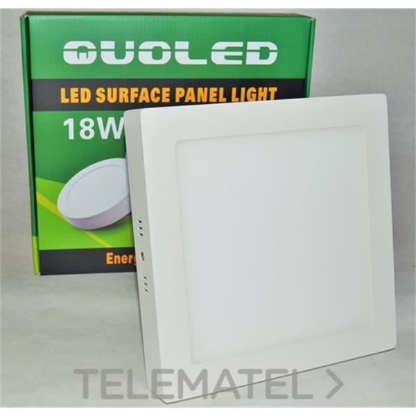 QUOLED 0012-18W-211 DOWNLIGHT LED 18W SUPERF.CUAD. BL. LUZ FRIA 5500 K