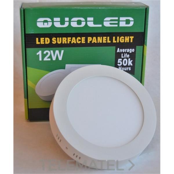 QUOLED 0012-12W-112 Downlight redondo de superficie 12W blanco luz neutra 3 años de garantía