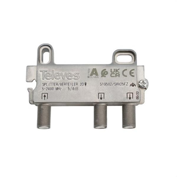 TELEVES 519502 Repartidor serie F terrestre + satélite 5...2400MHz 2D 5/4dB