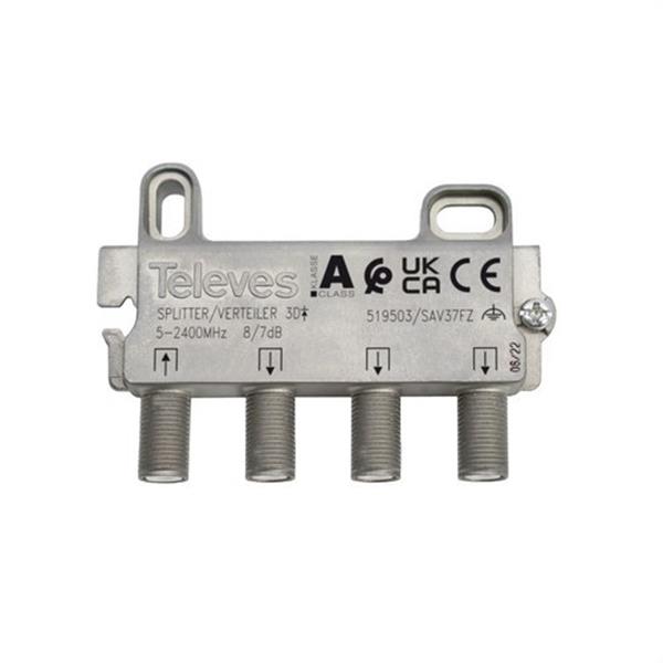 TELEVES 519503 Repartidor serie F terrestre + satélite 5...2400MHz 3D 8/7dB