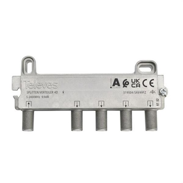 TELEVES 519504 Repartidor serie F terrestre + satélite 5...2400MHz 4D 9/8dB