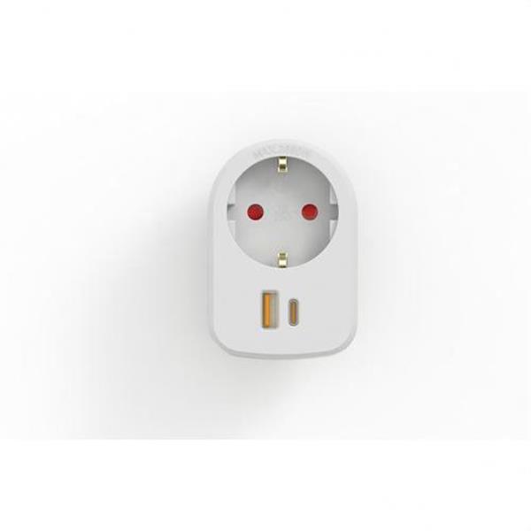 SIMON CL610306 Adaptador Combi con 1 puerto USB tipo A y 1 puerto USB tipo C con toma de enchufe 16A 250V 