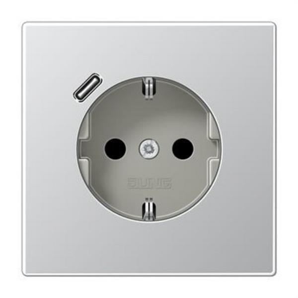 JUNG AL1520-18C Enchufe con USB-C Serie LS aluminio