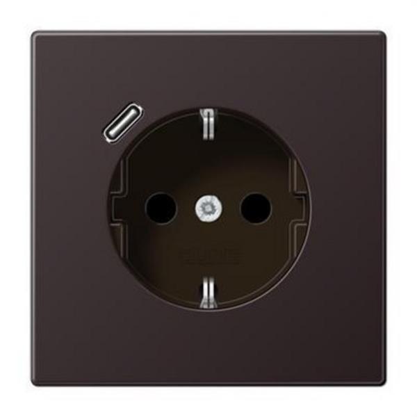 JUNG AL1520-18CD Enchufe con USB-C Serie LS dark