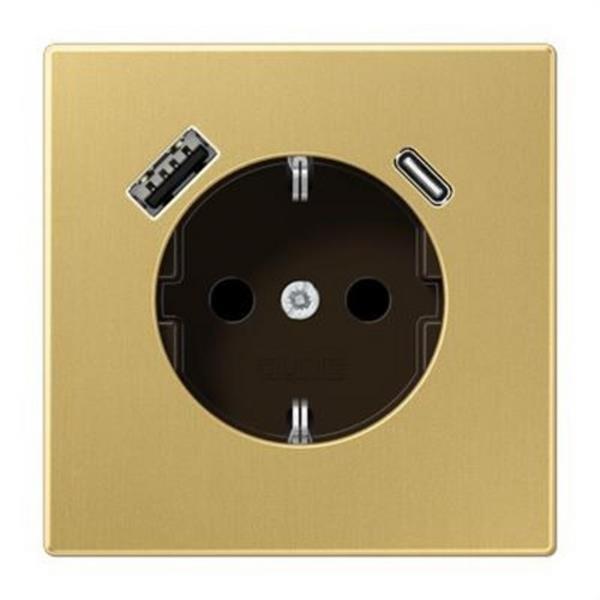 JUNG ME1520-15CAC Enchufe con USB-AC Serie LS latón classic