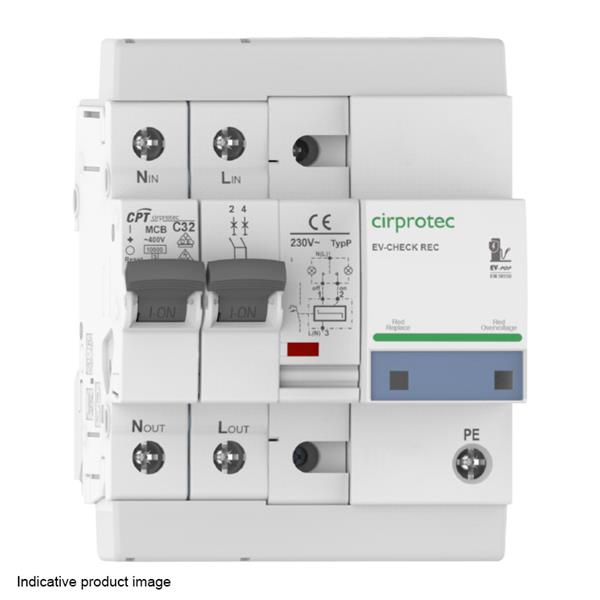 CIRPROTEC 77706275 Protector contra sobretensiones combinadas (UNE-EN 50500) (P+T) tipo 2 15kA monofásico (P+N