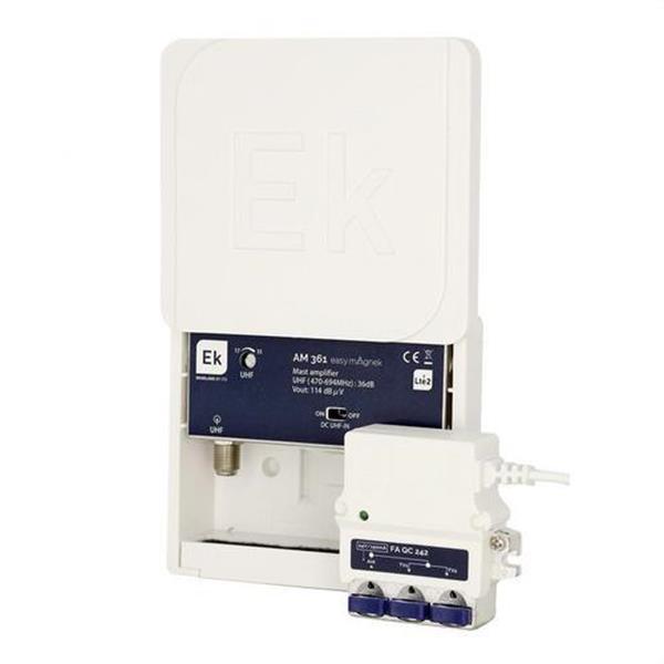 EK 051032 Kit amplificador mástil 1 IN UHF 36/112.24V EASYMAGNEK + F.A