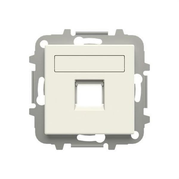 NIESSEN 8518.1 BE Tapa 1 conector Serie de lujo con persiana blanco essence