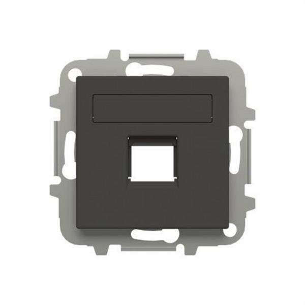 NIESSEN 8518.1 NE Tapa 1 conector Serie de lujo con persiana negro essence