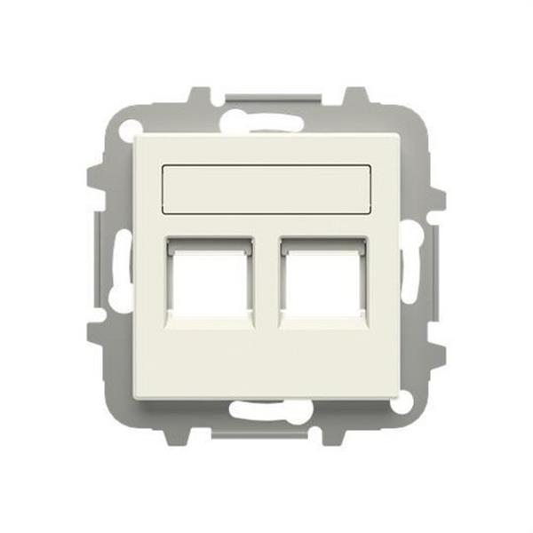 NIESSEN 8518.2 BE Tapa 2 conectores Serie de lujo con persiana blanco essence