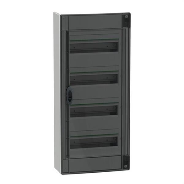 SCHNEIDER ELECTRIC LVSXM413 Caja de superficie PrismaSeT XS 13 módulos 4 filas puerta ahumada