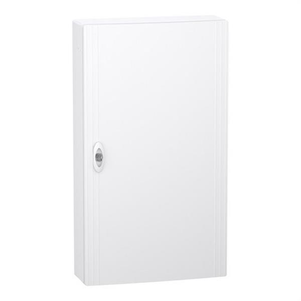 SCHNEIDER ELECTRIC LVSXL418 Caja de superficie PrismaSeT XS 18 módulos 4 filas puerta blanca