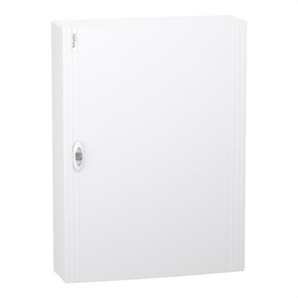 SCHNEIDER ELECTRIC LVSXL424 Caja de superficie PrismaSeT XS 24 módulos 4 filas puerta blanca
