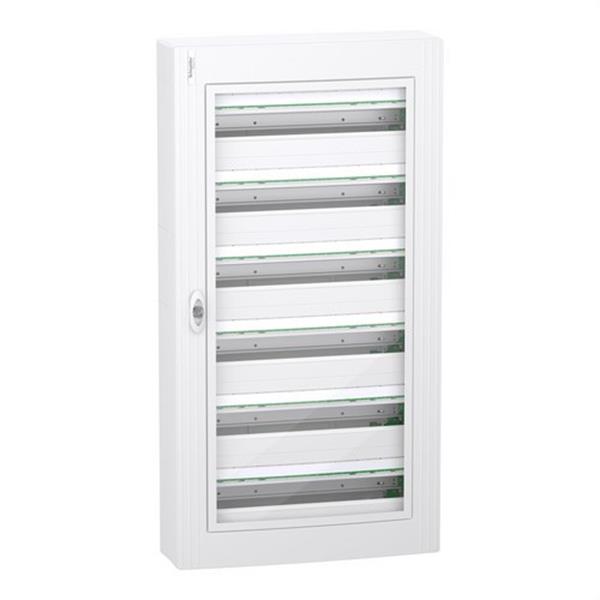 SCHNEIDER ELECTRIC LVSXM624 Caja de superficie PrismaSeT XS 24 módulos 6 filas puerta transparente
