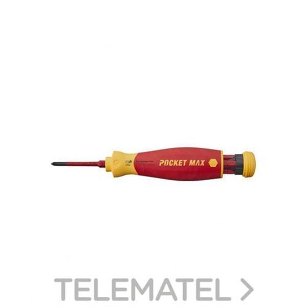 WIHA 45296 DESTORNILLADOR CON CARGADOR DE PUNTAS POCKETMAX ELECTRICO COMBINACION 4 PUNTAS SLIMBITS