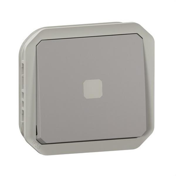 LEGRAND 069504L Interruptor temporizado luminoso Plexo modular, 230V, 50/60 Hz, gris