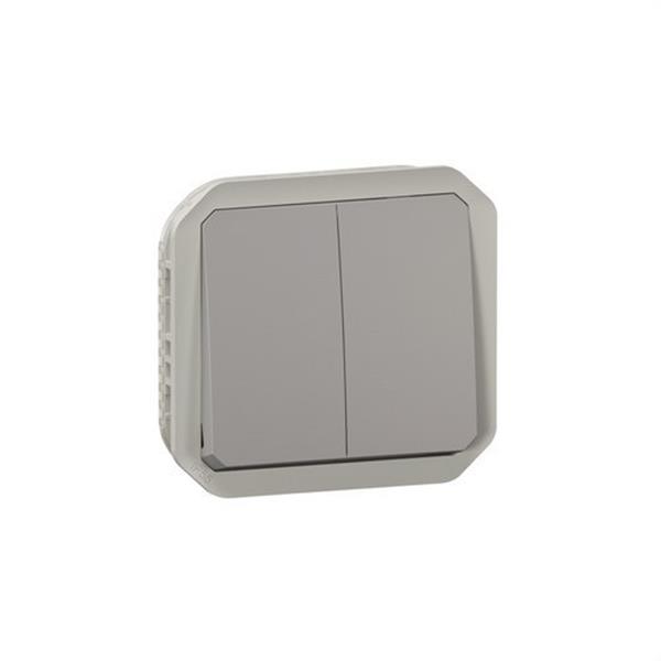 LEGRAND 069525L Conmutador doble Plexo modular, 10AX, gris