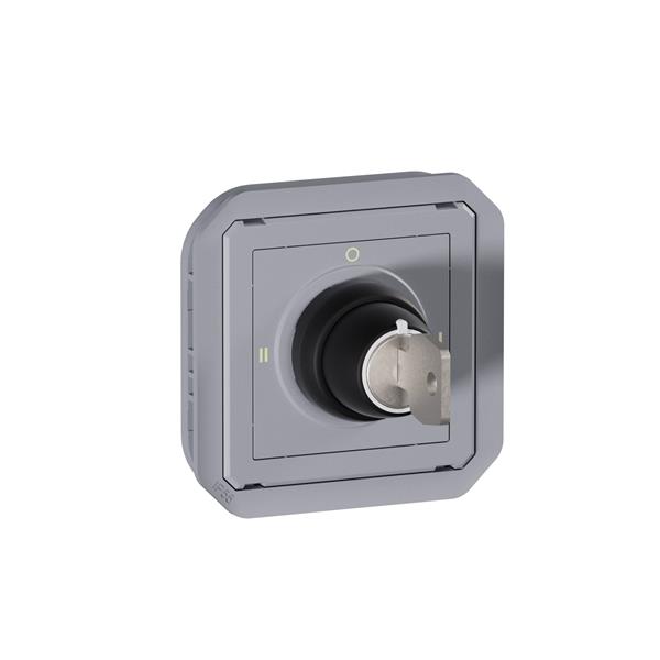 LEGRAND 069535L Interruptor con llave 3A, 250V Ronis n° 455 Plexo modular, 3 posiciones, gris