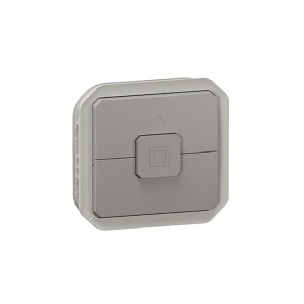 LEGRAND 069539L Doble pulsador de control de caja de automatismo de persiana Plexo modular, gris