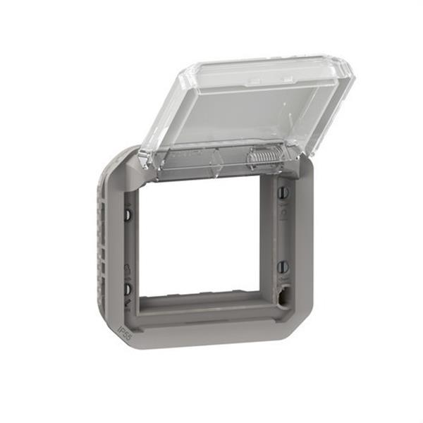 LEGRAND 069580L Adaptador Plexo modular para función Mosaic, tapa transparente, gris