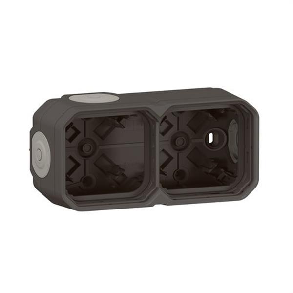 LEGRAND 069602L Caja con membranas Plexo modular, 2 elementos horizontales y verticales, antracita