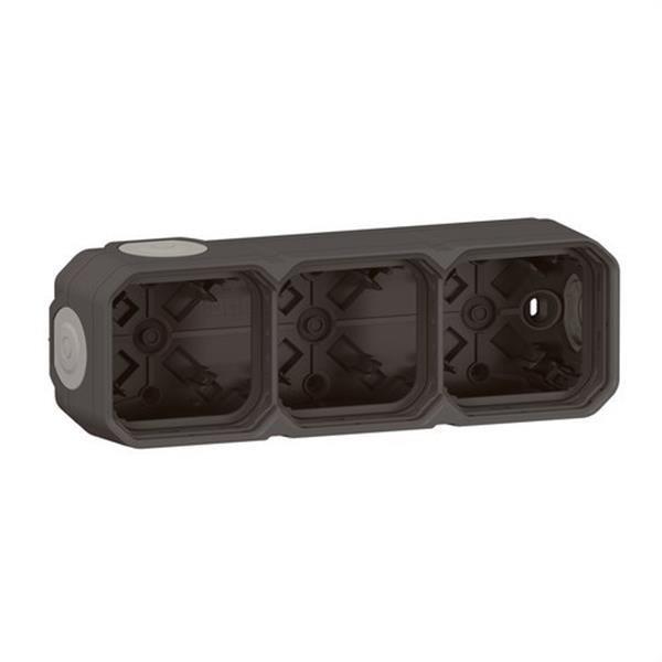 LEGRAND 069603L Caja con membranas Plexo modular, 3 elementos horizontales y verticales, antracita