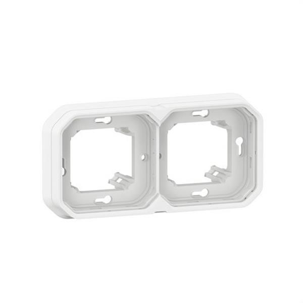 LEGRAND 069694L Marco de empotrar Plexo modular, 2 elementos horizontales o verticales, blanco